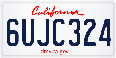 CA license plate 6UJC324