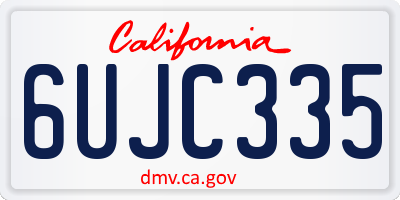 CA license plate 6UJC335