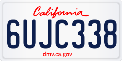 CA license plate 6UJC338