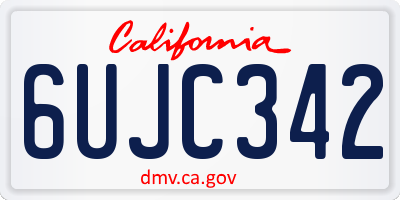 CA license plate 6UJC342
