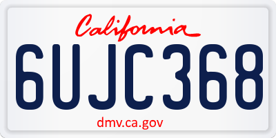 CA license plate 6UJC368