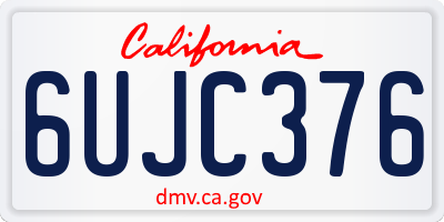 CA license plate 6UJC376