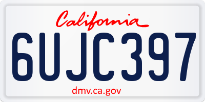 CA license plate 6UJC397