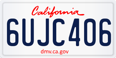 CA license plate 6UJC406