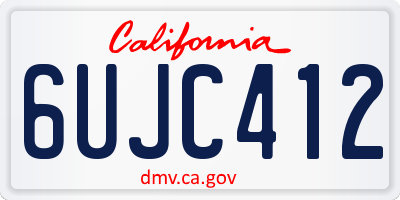 CA license plate 6UJC412