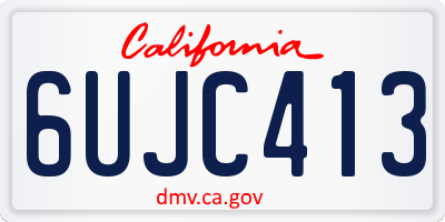 CA license plate 6UJC413