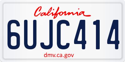 CA license plate 6UJC414