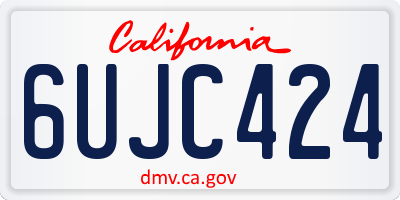 CA license plate 6UJC424
