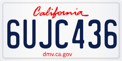 CA license plate 6UJC436