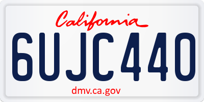CA license plate 6UJC440