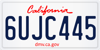 CA license plate 6UJC445