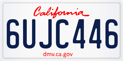 CA license plate 6UJC446