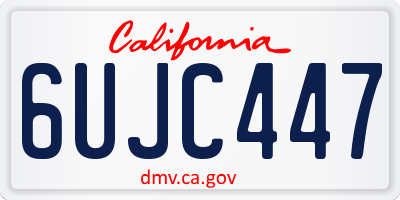 CA license plate 6UJC447