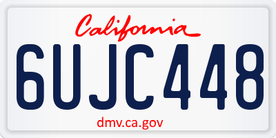 CA license plate 6UJC448