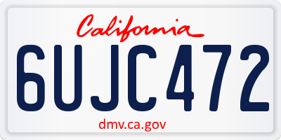 CA license plate 6UJC472