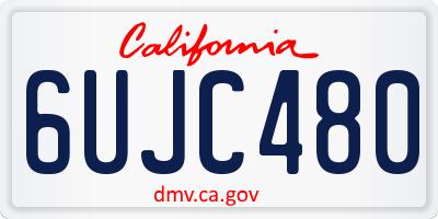 CA license plate 6UJC480