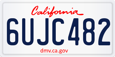 CA license plate 6UJC482