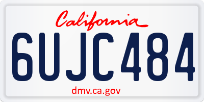 CA license plate 6UJC484