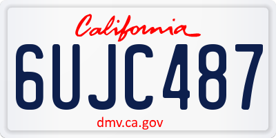 CA license plate 6UJC487