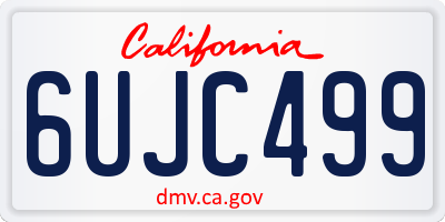 CA license plate 6UJC499