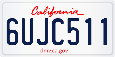 CA license plate 6UJC511