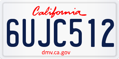 CA license plate 6UJC512