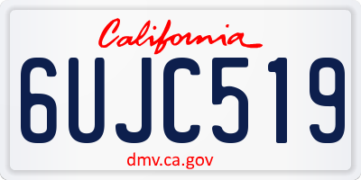CA license plate 6UJC519