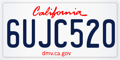 CA license plate 6UJC520