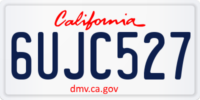 CA license plate 6UJC527