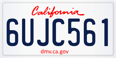 CA license plate 6UJC561
