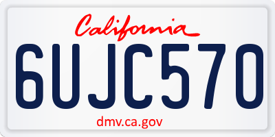 CA license plate 6UJC570