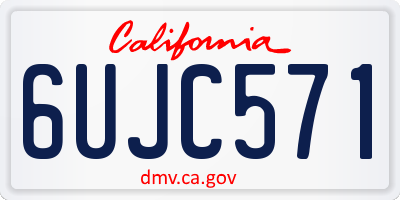 CA license plate 6UJC571