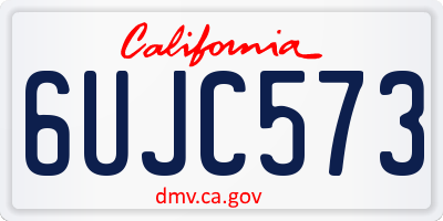 CA license plate 6UJC573