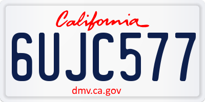 CA license plate 6UJC577