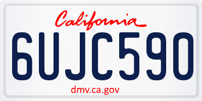 CA license plate 6UJC590