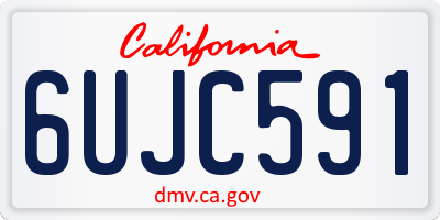 CA license plate 6UJC591