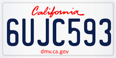 CA license plate 6UJC593