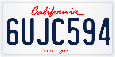 CA license plate 6UJC594