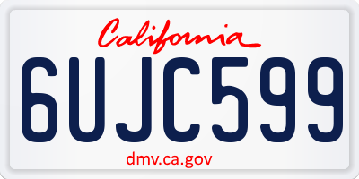 CA license plate 6UJC599