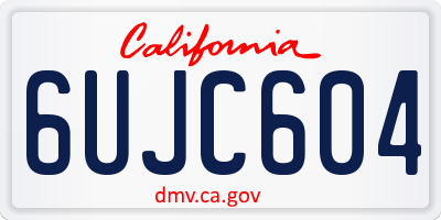 CA license plate 6UJC604