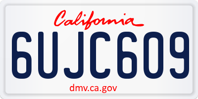CA license plate 6UJC609