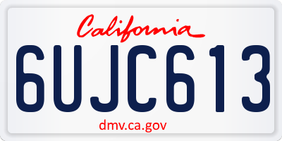 CA license plate 6UJC613