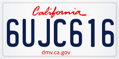 CA license plate 6UJC616
