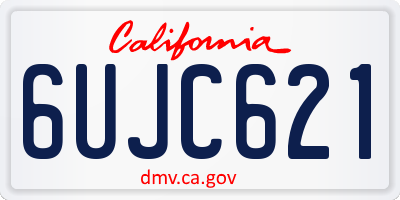 CA license plate 6UJC621