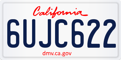 CA license plate 6UJC622