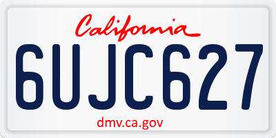 CA license plate 6UJC627