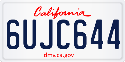 CA license plate 6UJC644