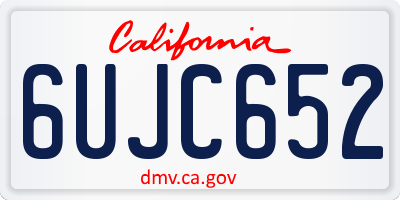 CA license plate 6UJC652