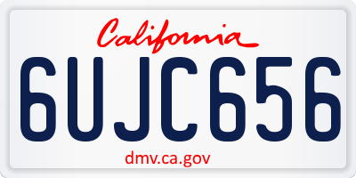 CA license plate 6UJC656