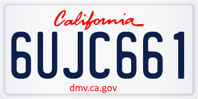 CA license plate 6UJC661